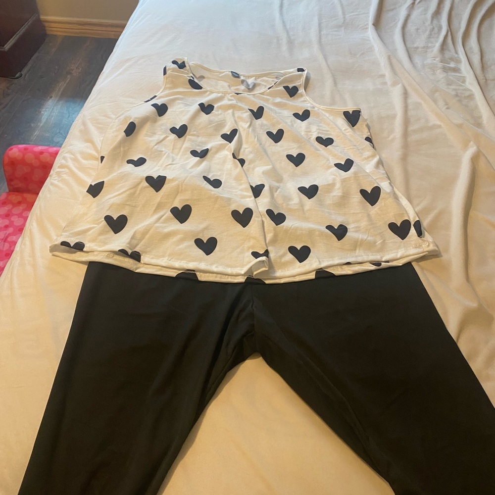 Cute two piece heart outfit